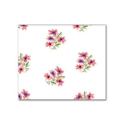 Cotton Sateen Fabric with Hand-painted Pink Watercolor Floral Pattern Print, FACS-1345