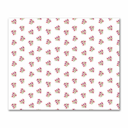 Cotton Sateen Fabric with Hand-painted Pink Watercolor Floral Pattern Print, FACS-1345
