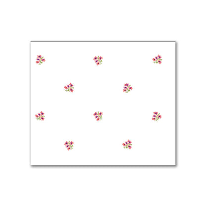 Cotton Sateen Fabric with Hand-painted Small Pink Watercolor Floral Pattern Print, FACS-1346