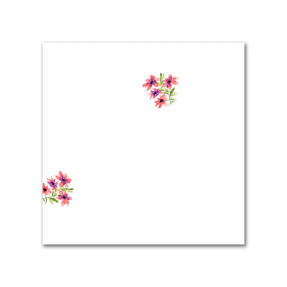 Cotton Sateen Fabric with Hand-painted Small Pink Watercolor Floral Pattern Print, FACS-1346