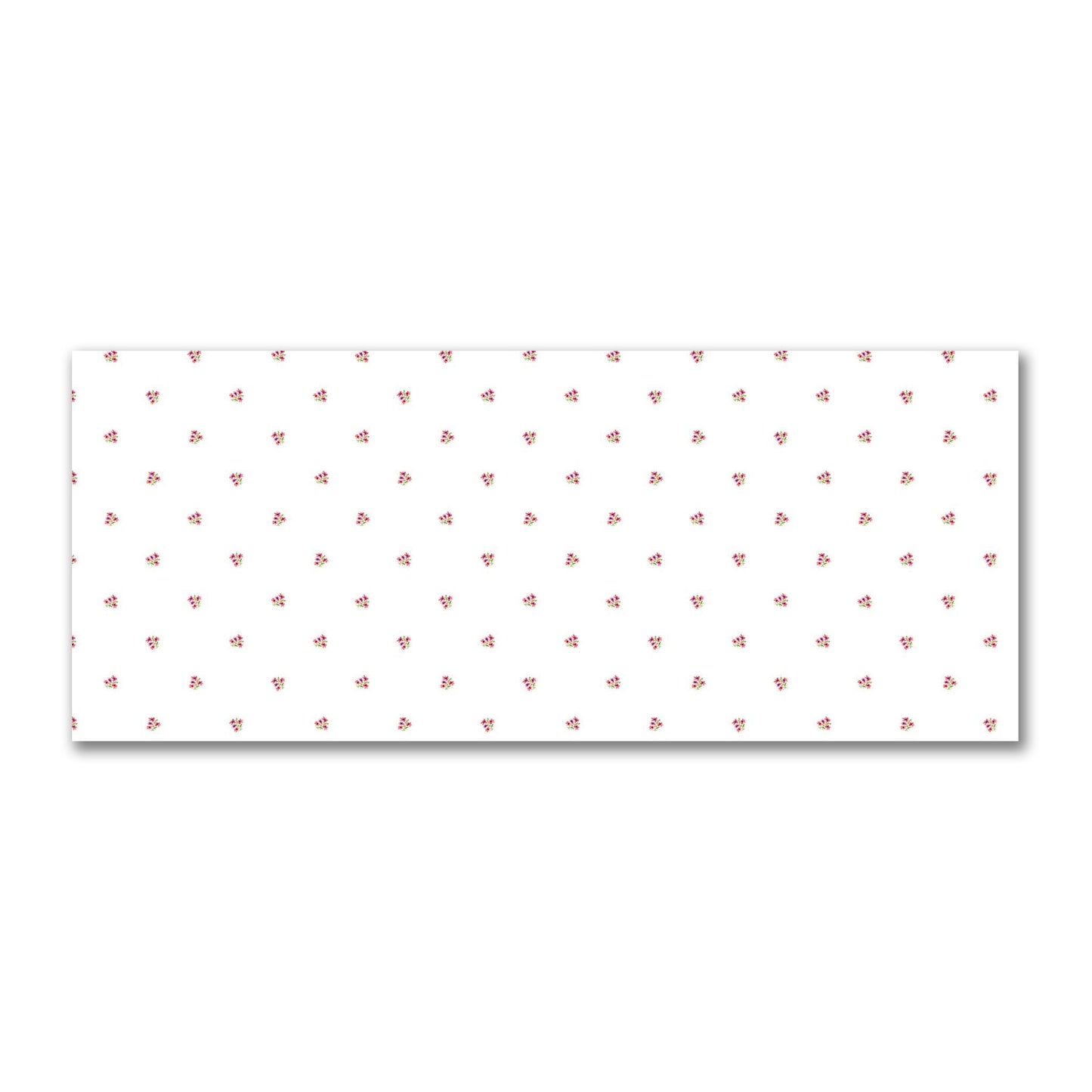 Cotton Sateen Fabric with Hand-painted Small Pink Watercolor Floral Pattern Print, FACS-1346