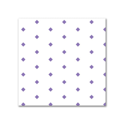Off-White Cotton Sateen Fabric with Fine Purple Diamonds, FACS-1350-111