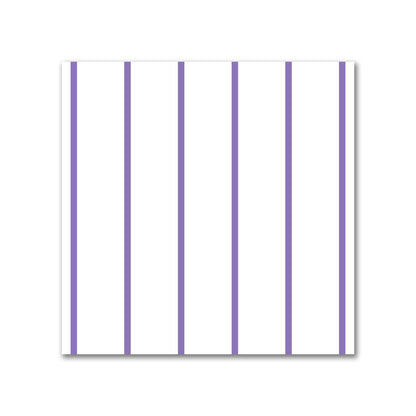 Off-White Cotton Sateen Fabric with Fine Purple Stripes, FACS-1350-151