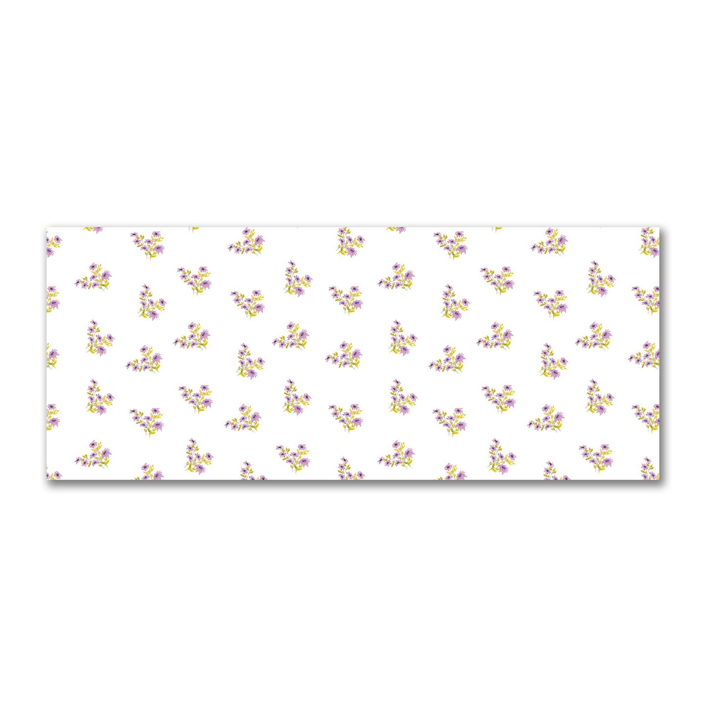 Cotton Sateen Fabric with Hand-painted Mauve Watercolor Floral Pattern Print, FACS-1365