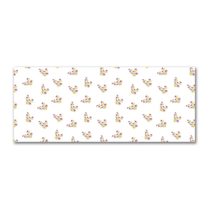 Cotton Sateen Fabric with Hand-painted Mauve Watercolor Floral Pattern Print, FACS-1365