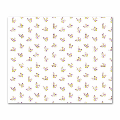 Cotton Sateen Fabric with Hand-painted Mauve Watercolor Floral Pattern Print, FACS-1365