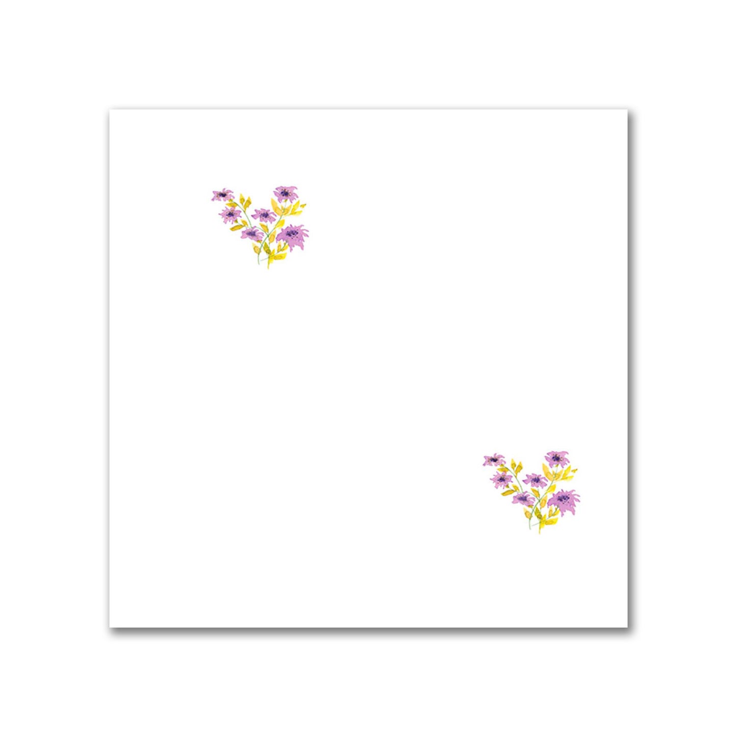 Cotton Sateen Fabric with Hand-painted Small Mauve Watercolor Floral Pattern Print, FACS-1366