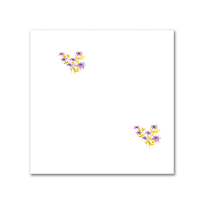 Cotton Sateen Fabric with Hand-painted Small Mauve Watercolor Floral Pattern Print, FACS-1366