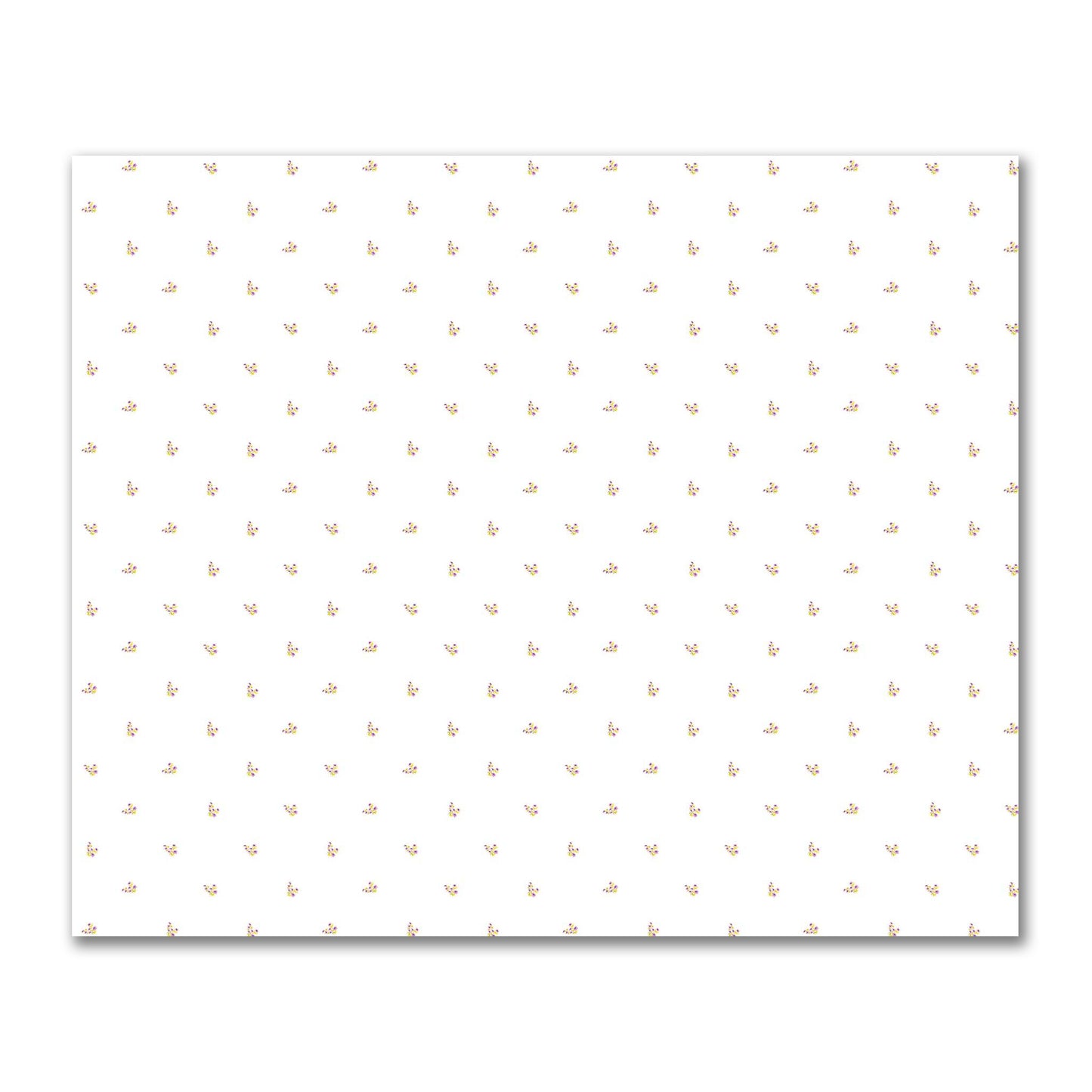 Cotton Sateen Fabric with Hand-painted Small Mauve Watercolor Floral Pattern Print, FACS-1366