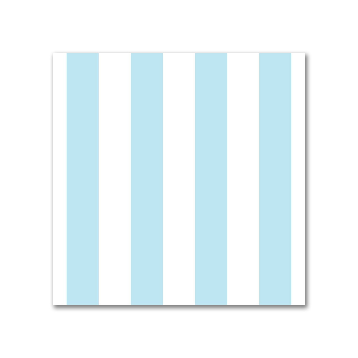 Off-White Cotton Sateen Fabric with Blue Bars, FACS-1370-051