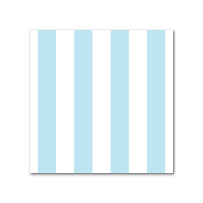 Off-White Cotton Sateen Fabric with Blue Bars, FACS-1370-051