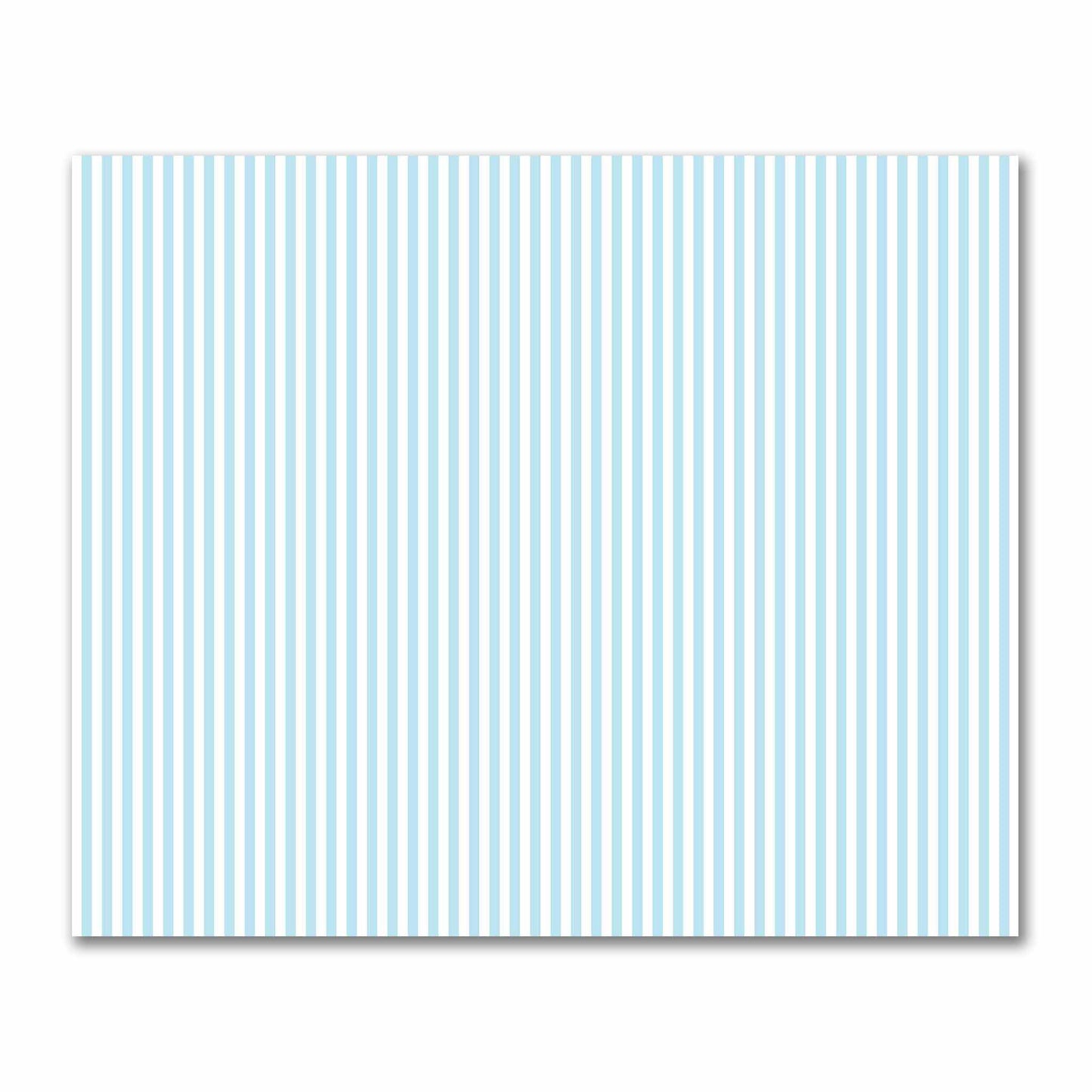 Off-White Cotton Sateen Fabric with Blue Bars, FACS-1370-051