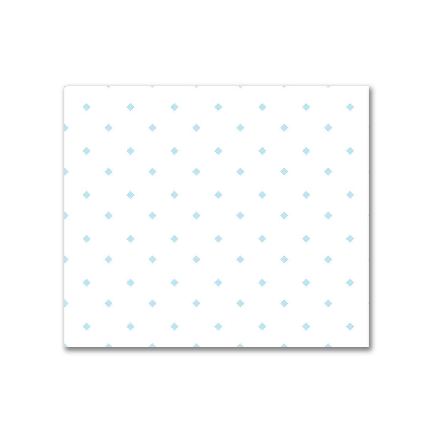 Off-White Cotton Sateen Fabric with Blue Diamonds, FACS-1370-101