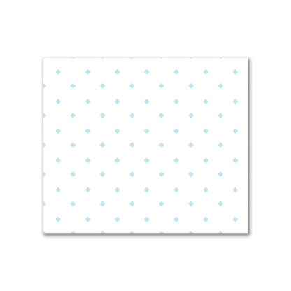Off-White Cotton Sateen Fabric with Blue Diamonds, FACS-1370-101