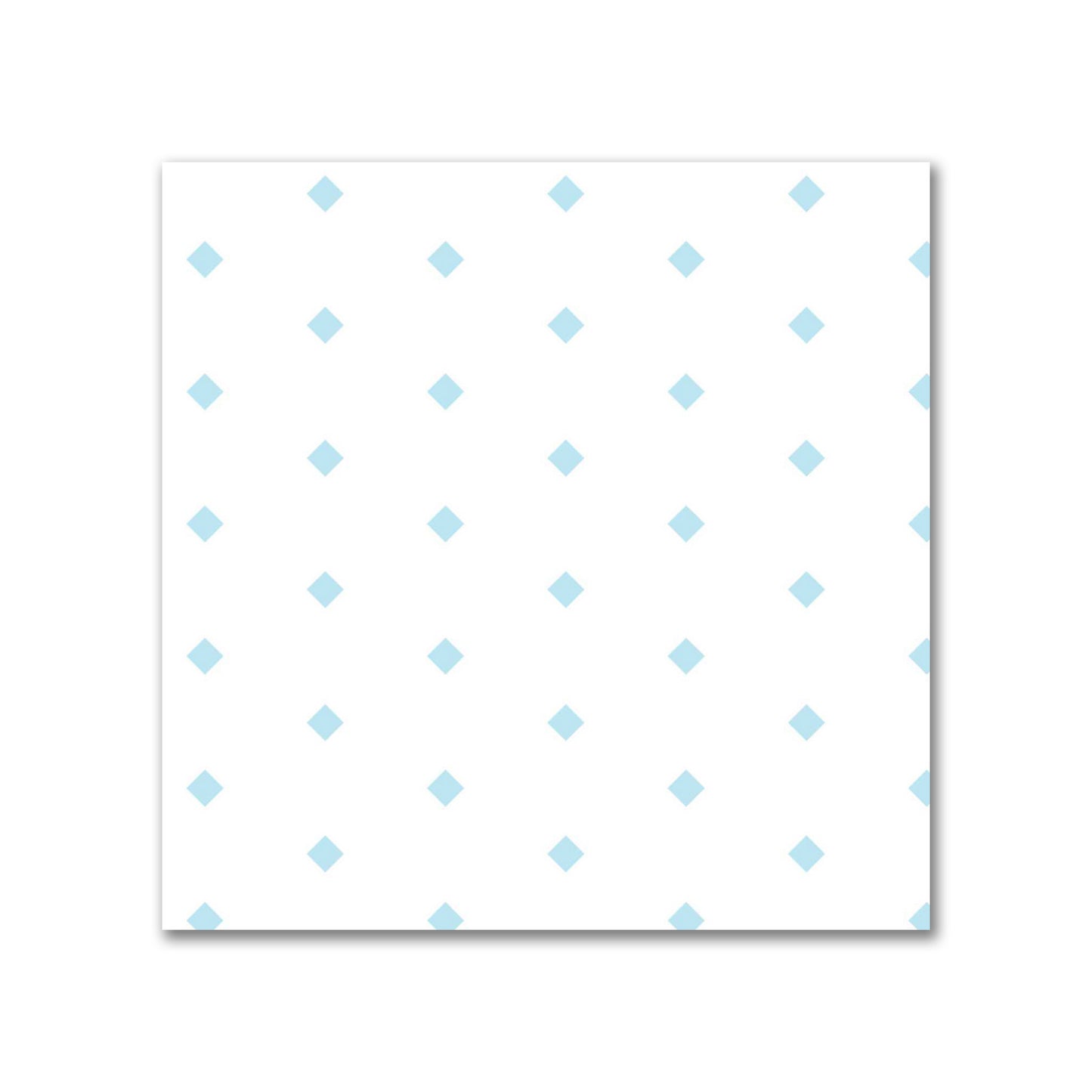Off-White Cotton Sateen Fabric with Fine Blue Diamonds, FACS-1370-111