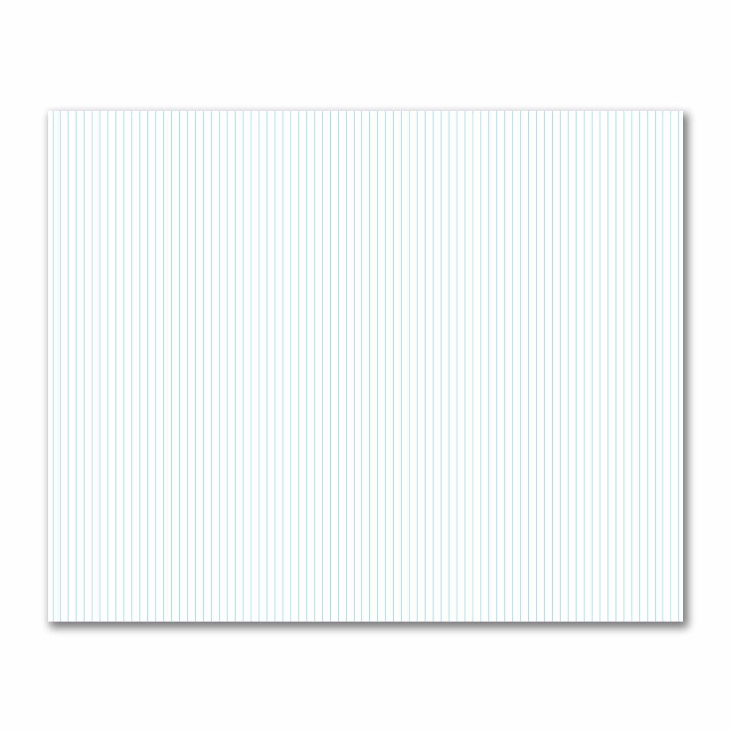 Off-White Cotton Sateen Fabric with Fine Blue Stripes, FACS-1370-151