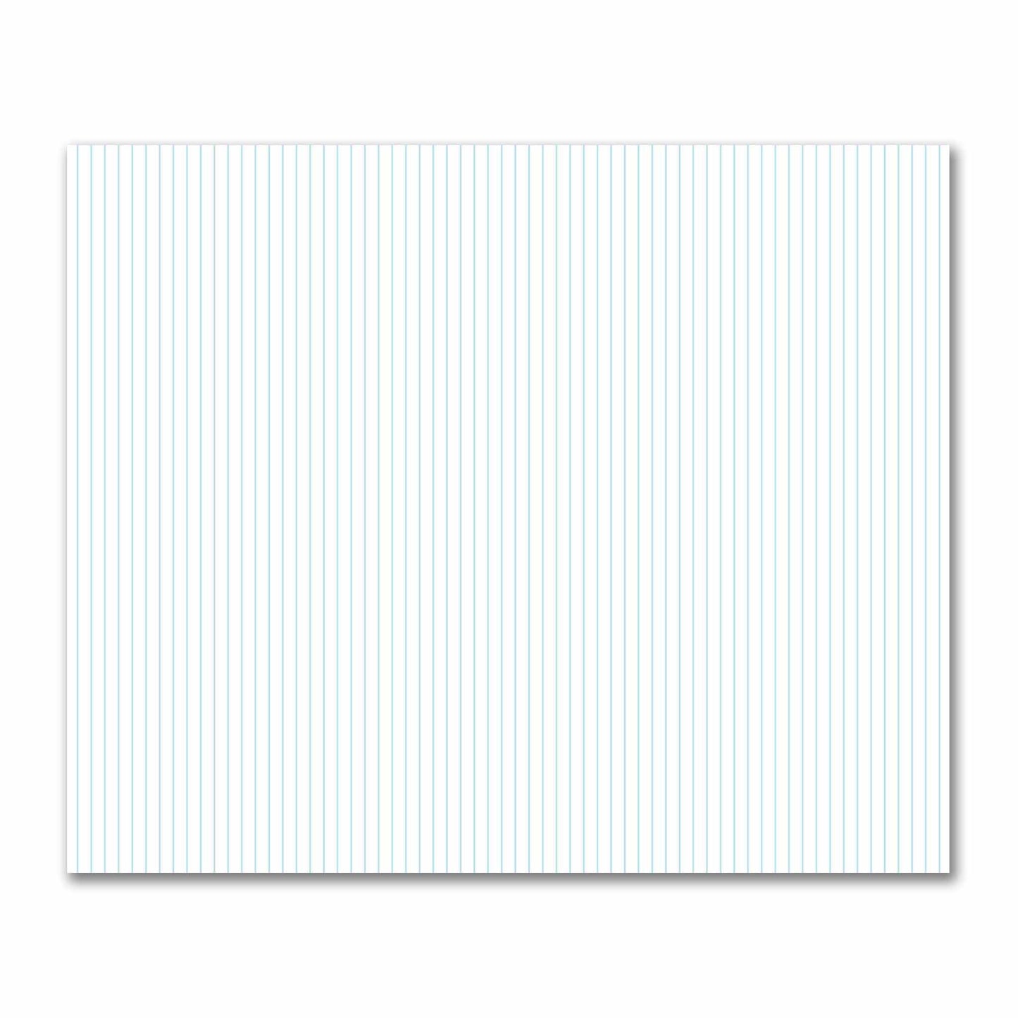 Off-White Cotton Sateen Fabric with Fine Blue Stripes, FACS-1370-151