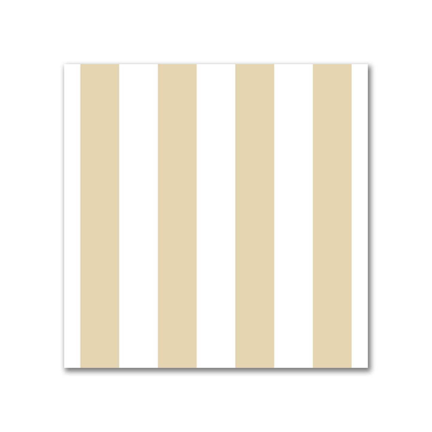 Off-White Cotton Sateen Fabric with Tan Bars, FACS-1371-051