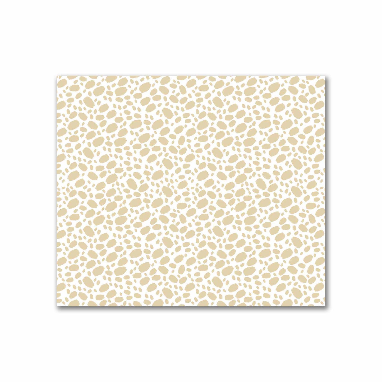 Off-White Cotton Sateen Fabric with Tan Hand-painted Dab Motif Print | FACS-1371-092