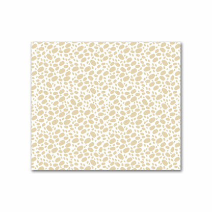 Off-White Cotton Sateen Fabric with Tan Hand-painted Dab Motif Print | FACS-1371-092