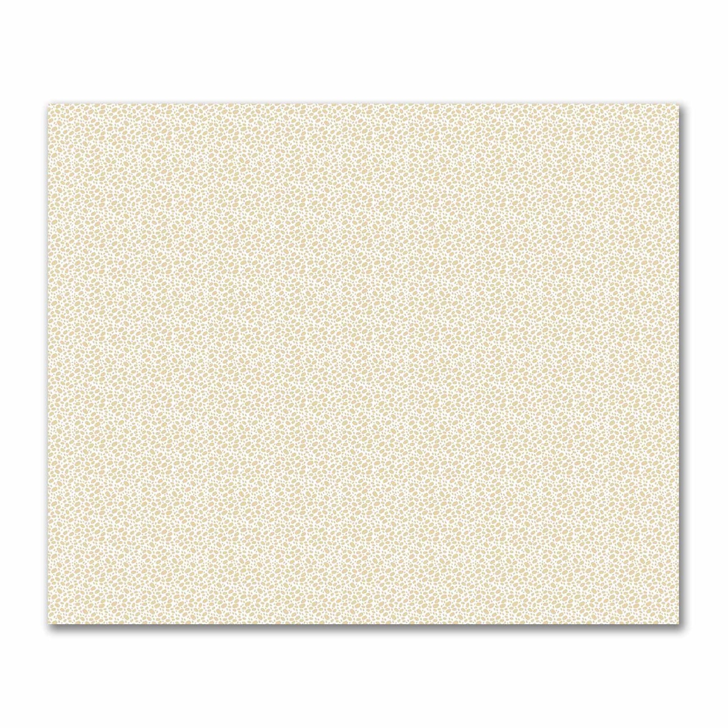 Off-White Cotton Sateen Fabric with Tan Hand-painted Dab Motif Print | FACS-1371-092