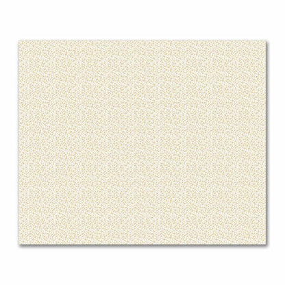 Off-White Cotton Sateen Fabric with Tan Hand-painted Dab Motif Print | FACS-1371-092