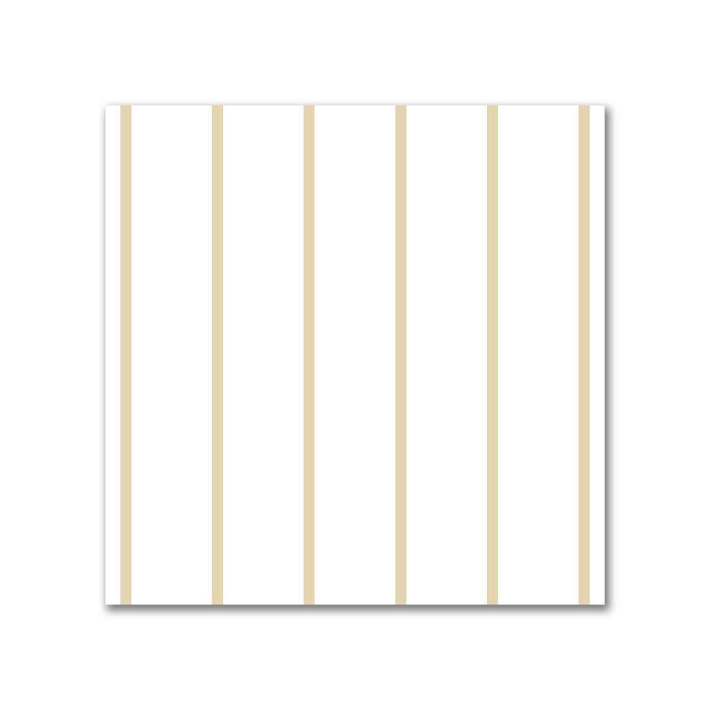 Off-White Cotton Sateen Fabric with Fine Tan Stripes, FACS-1371-151