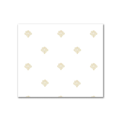 Off-White Cotton Sateen Fabric with Tan Hand-painted Swizzle Motif Print | FACS-1371-171