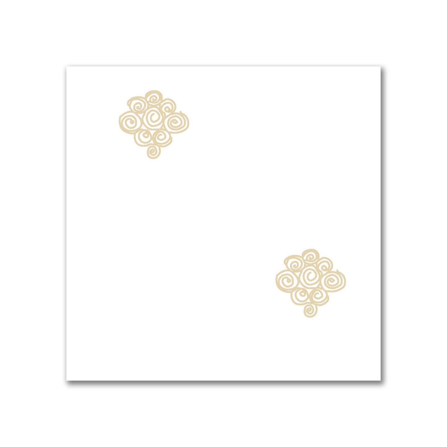Off-White Cotton Sateen Fabric with Tan Hand-painted Swizzle Motif Print | FACS-1371-171