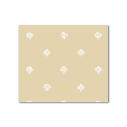 Tan Cotton Sateen Fabric with Off-White Hand-painted Swizzle Motif Print | FACS-1371-172