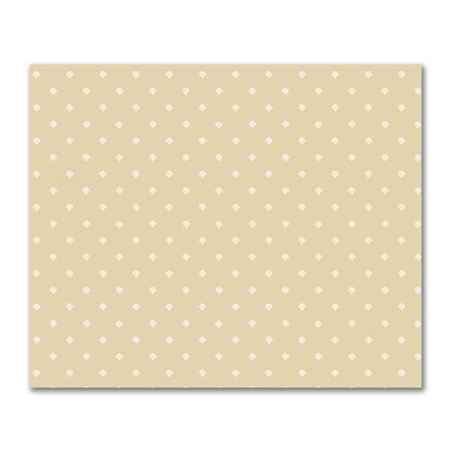 Tan Cotton Sateen Fabric with Off-White Hand-painted Swizzle Motif Print | FACS-1371-172