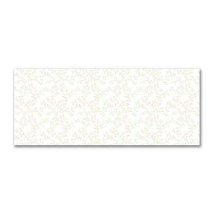 Off-White Cotton Sateen Fabric with Tan Hand-painted Vine Print | FACS-1371-181