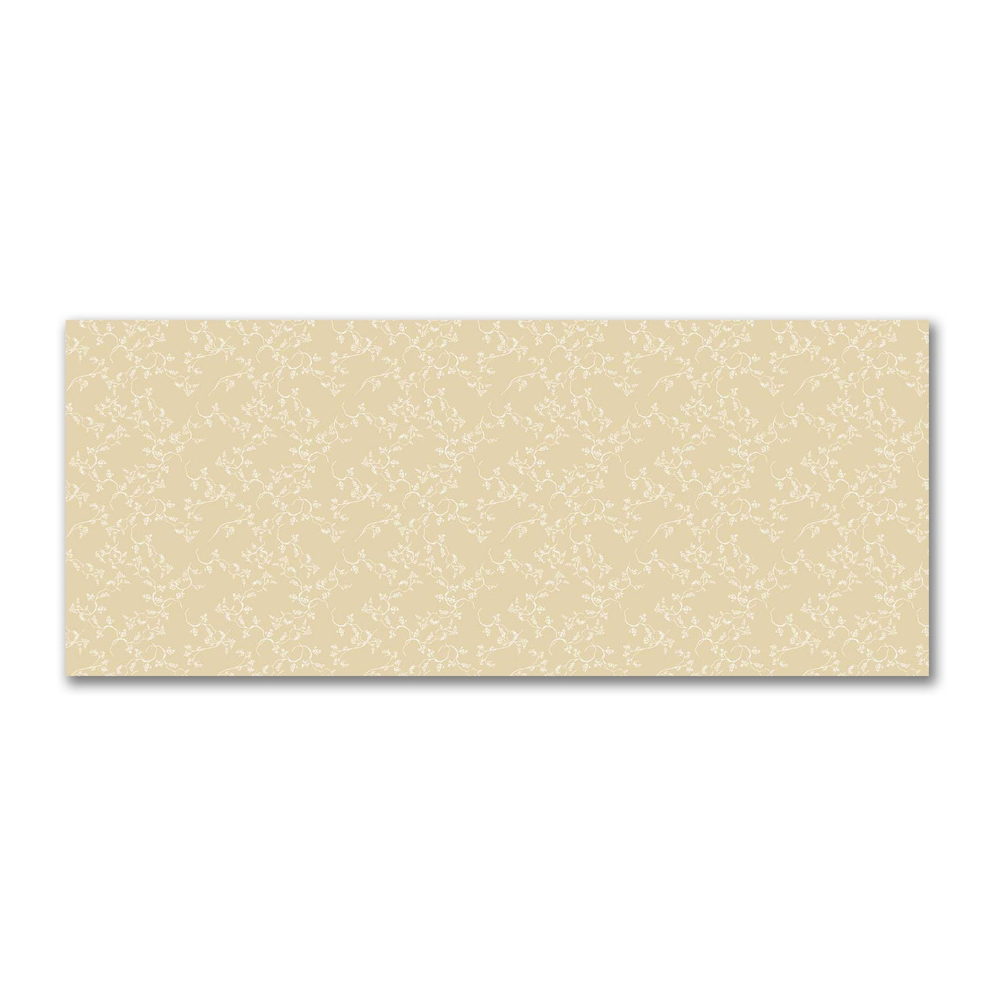 Tan Cotton Sateen Fabric with Off-White Vine Print  | FACS-1371-182