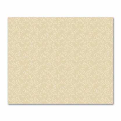 Tan Cotton Sateen Fabric with Off-White Vine Print  | FACS-1371-182