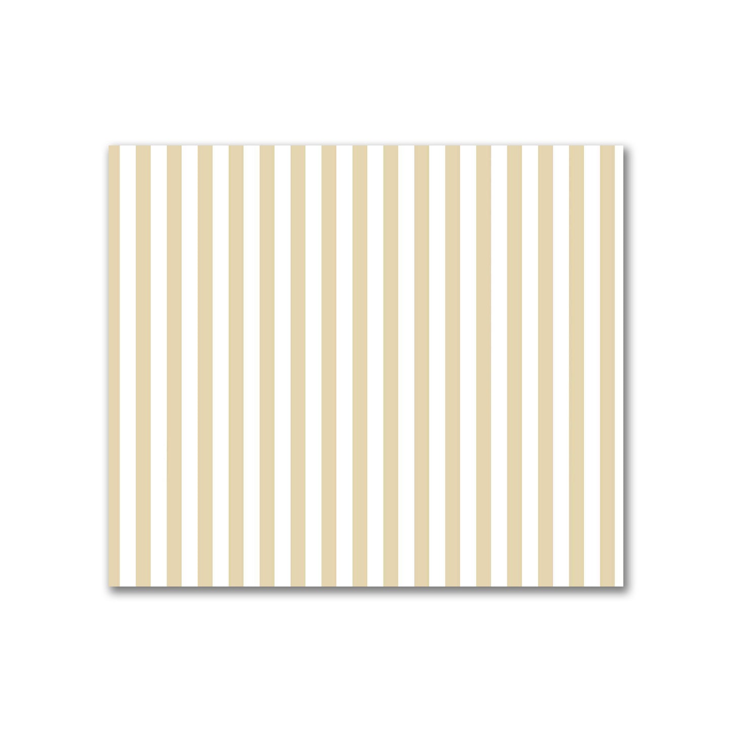 Off-White Cotton Sateen Fabric with Thin Tan Bars, FACS-1371-241