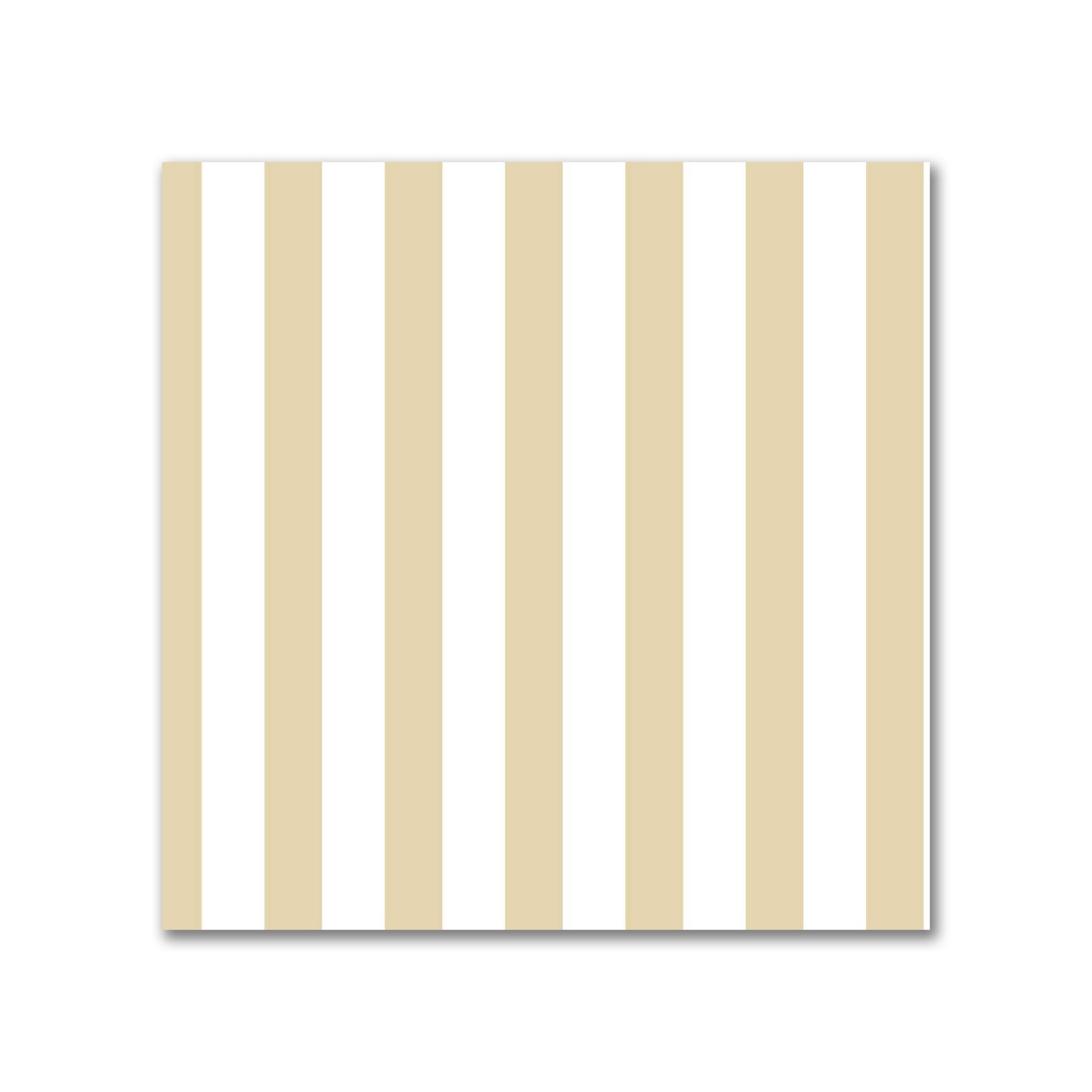 Off-White Cotton Sateen Fabric with Thin Tan Bars, FACS-1371-241