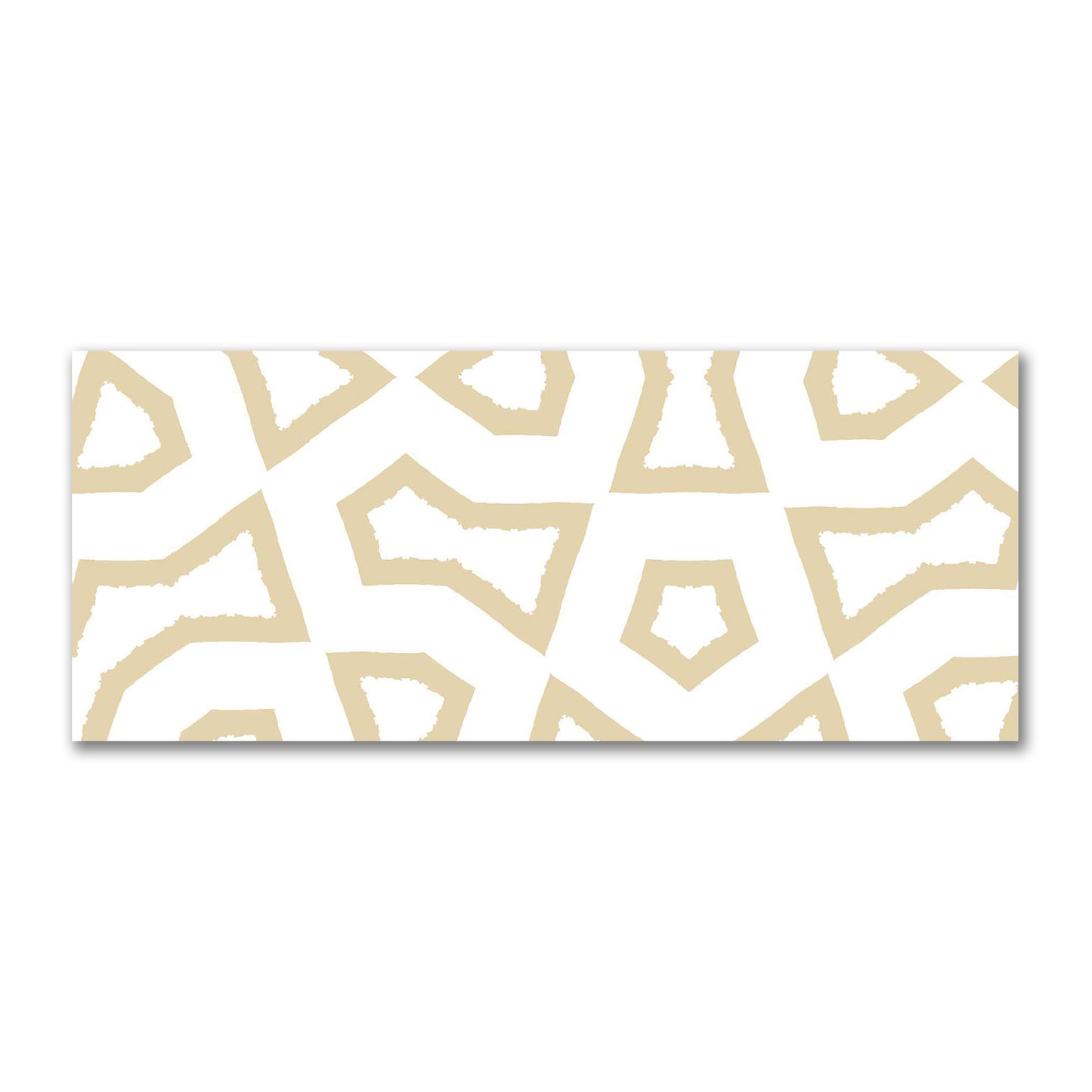Off-White Cotton Sateen Fabric with Bold Tan Graphic  | FACS-1371-391