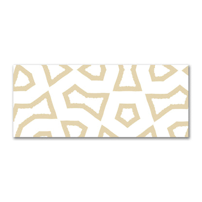 Off-White Cotton Sateen Fabric with Bold Tan Graphic  | FACS-1371-391