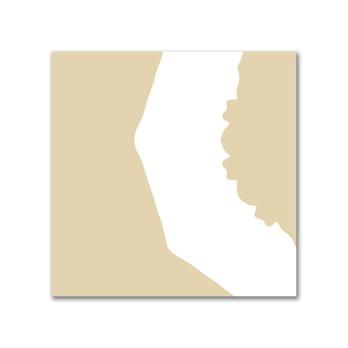 Tan Cotton Sateen Fabric with Bold Off-White Graphic  | FACS-1371-392