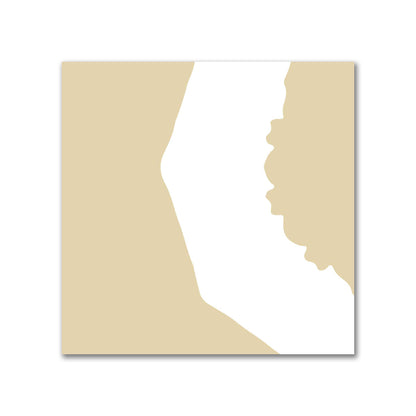 Tan Cotton Sateen Fabric with Bold Off-White Graphic  | FACS-1371-392