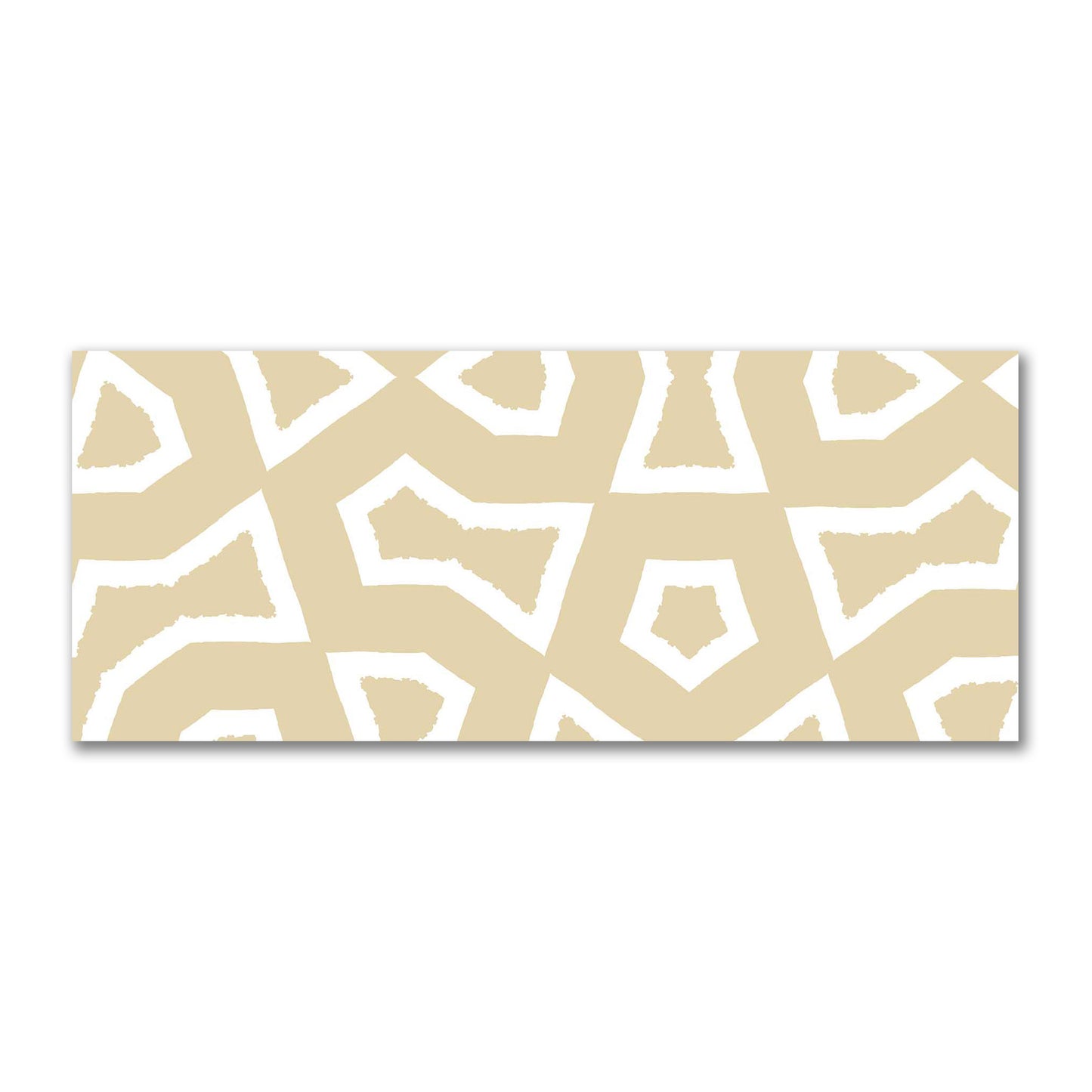 Tan Cotton Sateen Fabric with Bold Off-White Graphic  | FACS-1371-392