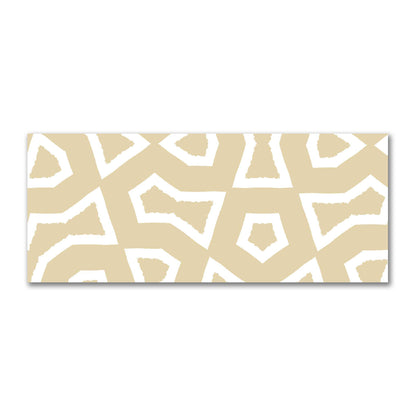 Tan Cotton Sateen Fabric with Bold Off-White Graphic  | FACS-1371-392