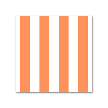 Off-White Cotton Sateen Fabric with Orange Bars, FACS-1380-051