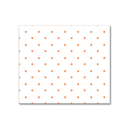 Off-White Cotton Sateen Fabric with Orange Diamonds, FACS-1380-101