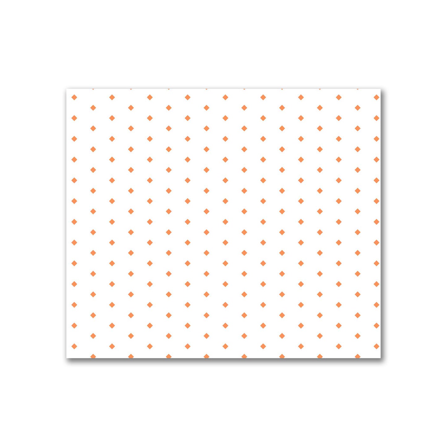 Off-White Cotton Sateen Fabric with Fine Orange Diamonds, FACS-1380-111
