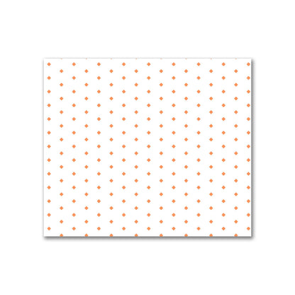 Off-White Cotton Sateen Fabric with Fine Orange Diamonds, FACS-1380-111