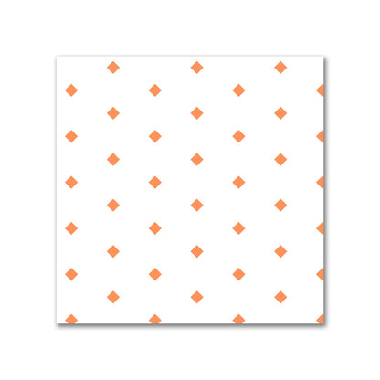 Off-White Cotton Sateen Fabric with Fine Orange Diamonds, FACS-1380-111
