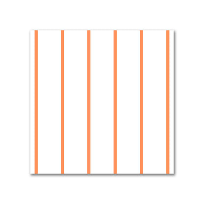 Off-White Cotton Sateen Fabric with Fine Orange Stripes, FACS-1380-151