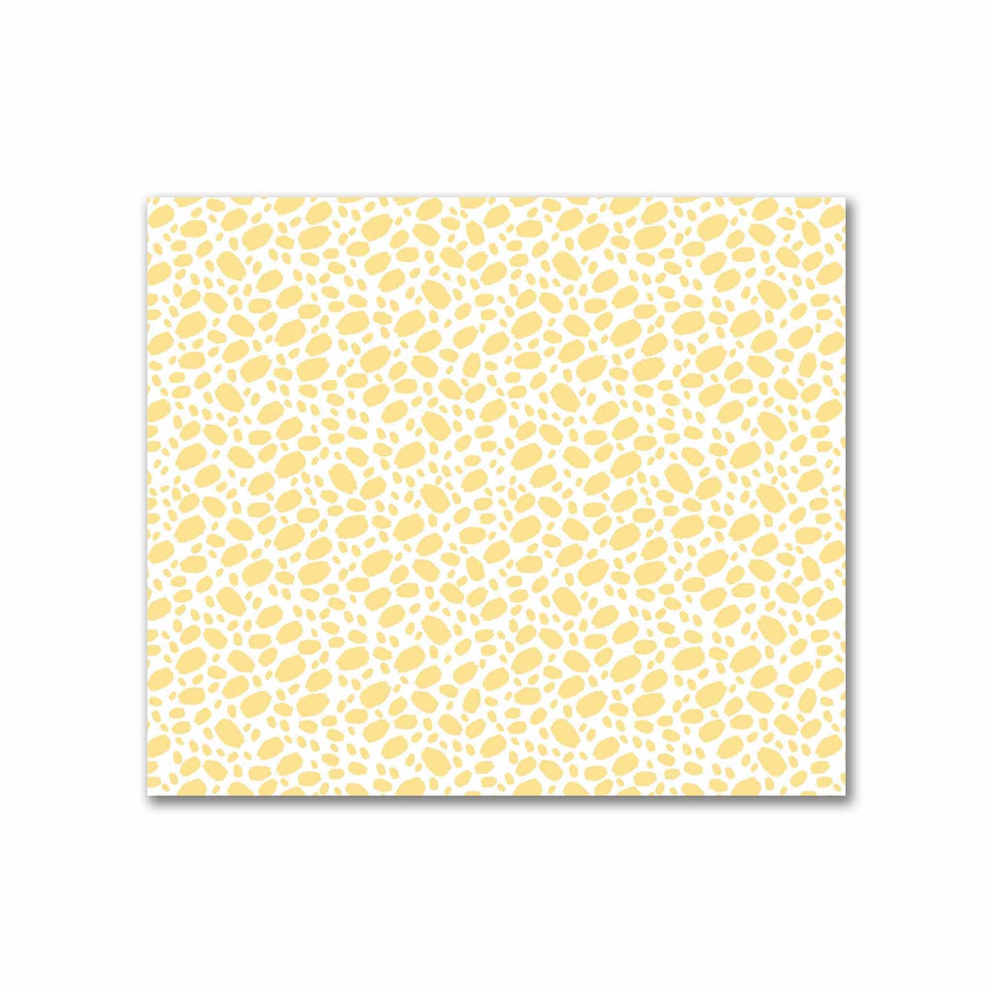 Off-White Cotton Sateen Fabric with Yellow Hand-painted Dab Motif Print | FACS-1381-092