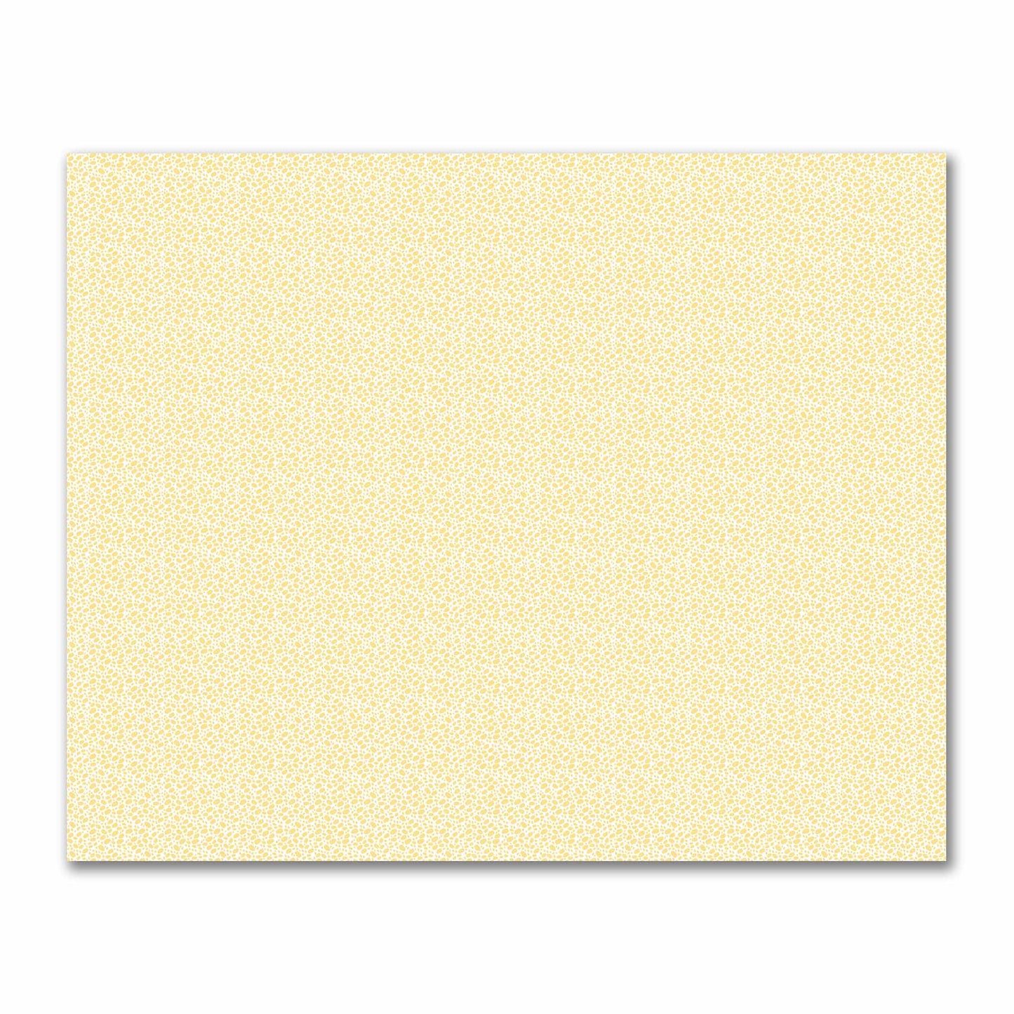 Off-White Cotton Sateen Fabric with Yellow Hand-painted Dab Motif Print | FACS-1381-092